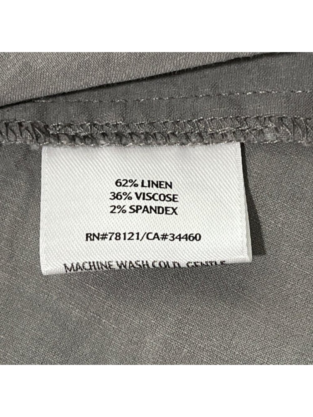 Eileen Fisher Womens Size L Dress Gray Sleeveless Linen Button-Up Italian Fabric - Picture 7 of 8